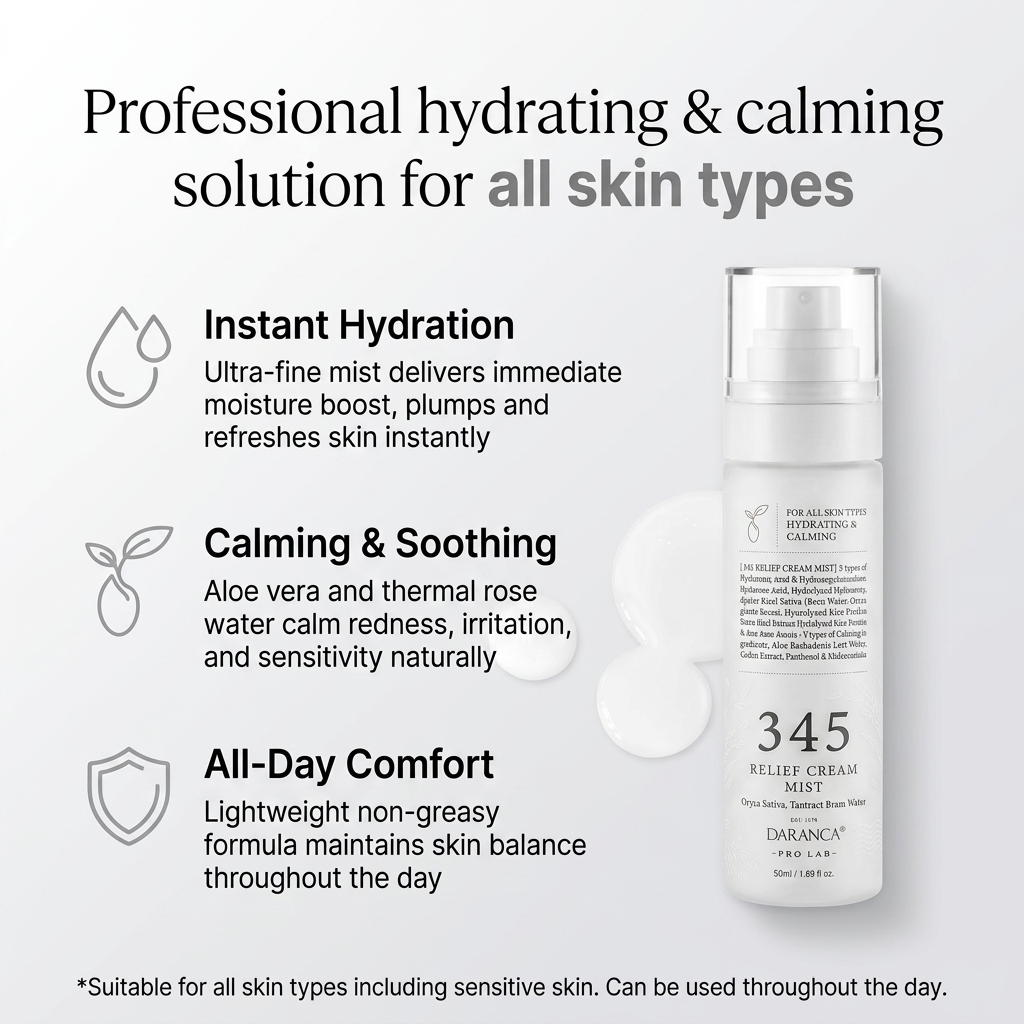 Moisturizing 345 Face Skin Cream Mist